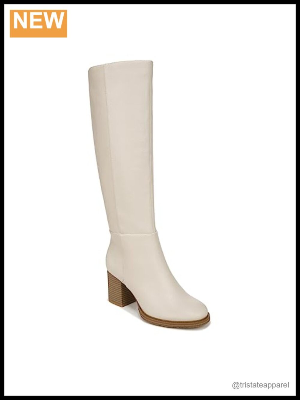ZODIAC Riona Block Heel Knee High Boots Faux Leather Zip